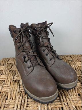 Brahma Vertex Men's Steel Toe Work Boots Brown Size 11 M Lace Up Synthetic